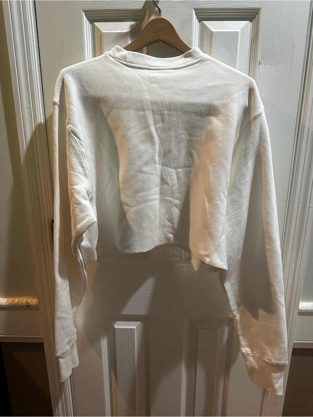 NWT Champion‎ Reverse Weave Cropped Georgia Tech Sweatshirt White ACC M - Picture 5 of 8